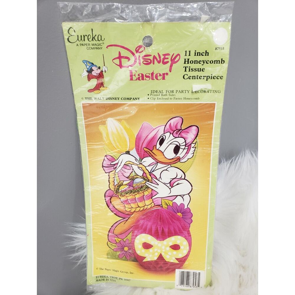 Vintage Disney Easter Daisy Duck Eureka Paper Magic Honeycomb Tissue Centerpiece